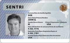 sentri pass card